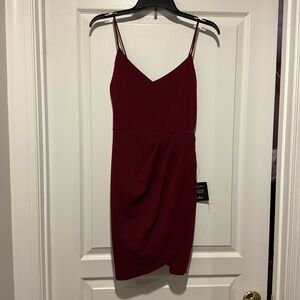 Burgundy spaghetti strap mini dress from lulus size medium